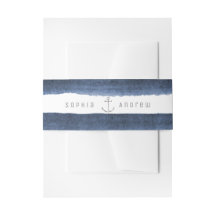 Waterverf marine streept nautische strandbruiloft