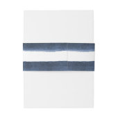 Waterverf marine streept nautische strandbruiloft uitnodigingen wikkel (Achterkant Voorbeeld)