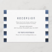 Waterverf marine strepen nautische huwelijksrecept informatiekaartje (Voorkant)