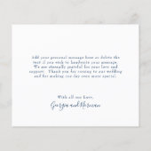 Waterverf marineblauw budget bruiloft Hartelijk da (Achterkant)