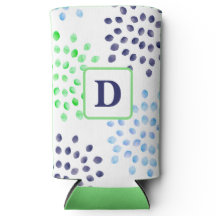 Waterverf marineblauw magnat monogram