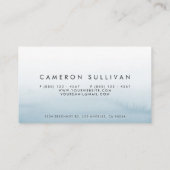 Waterverf marineblauw ombre modern visitekaartje (Achterkant)