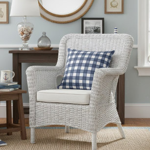 Waterverf marineblauwe boerderij Plaid Kussen