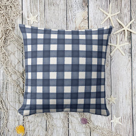 Waterverf marineblauwe boerderij Plaid Kussen