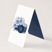 Waterverf marinecamera Peony Weddenschap fotograaf Visitekaartje (Achterkant)