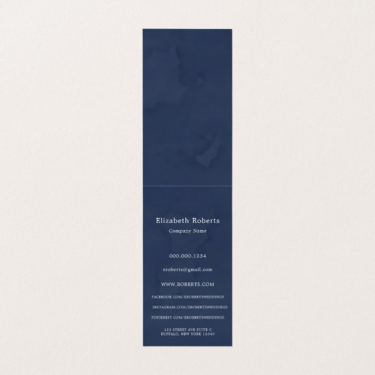 Waterverf marinecamera Peony Weddenschap fotograaf Visitekaartje (Binnenkant ongevouwen)