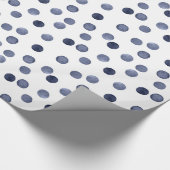 Waterverf marinekringen polka dot hand op hand cadeaupapier (Hoek)
