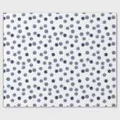Waterverf marinekringen polka dot hand op hand cadeaupapier (Vlak)