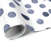 Waterverf marinekringen polka dot hand op hand cadeaupapier (Rol Hoek)