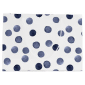 Waterverf marinekringen polka dot hand op hand groot cadeauzakje (Achterkant)