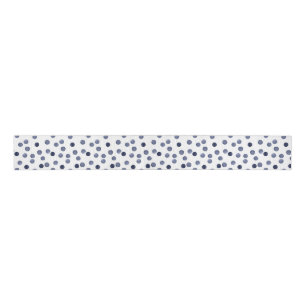 Waterverf marinekringen polka dot hand op hand grosgrain lint