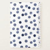 Waterverf marinekringen polka dot hand op hand planner (Achterkant)