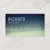 waterverf marinesblauwe en torquoise abstract visitekaartje (Voorkant)