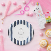 Waterverf marinesnelpen met ankerstrand bruiloft papieren bordje (Feest)