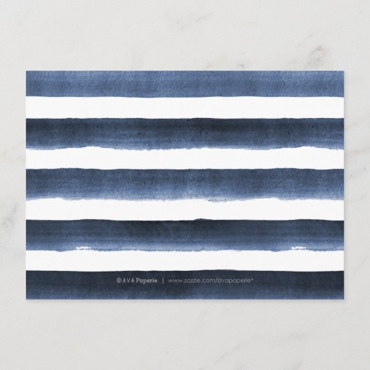 Waterverf marinestrepen nautische accommodatie informatiekaartje (Achterkant)