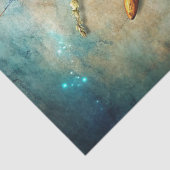 Waterverf maritiem bloemenschip roer tissuepapier (Detail)