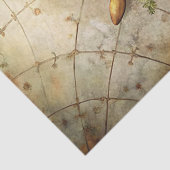 Waterverf maritiem bloemenschip roer tissuepapier (Detail)