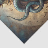 Waterverf  maritieme totem teken schedel sneak tissuepapier (Detail)