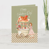 Waterverf Market Cart Valentijn Kaart (Voorkant)