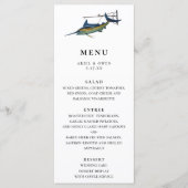 Waterverf Marlin Nautical Theme Weddenschap Menu (Voorkant)