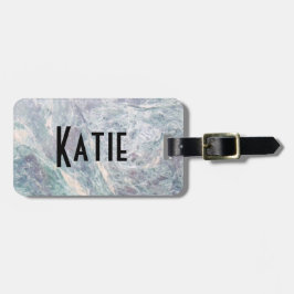 waterverf marmer bagagelabel