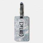 waterverf marmer bagagelabel (Achterkant verticaal)