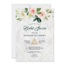 Waterverf Marmer Bloem Boho Bruiloft Borrel