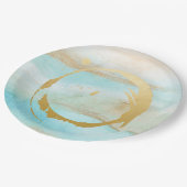 Waterverf Marmer Bridal Baby shower Bord (Gekanteld)