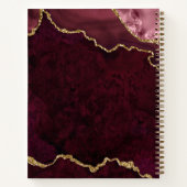 Waterverf Marmer Geode Roos Gold Sketchbook Notitieboek (Achterkant)