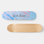 Waterverf Marmer Gepersonaliseerd Persoonlijk Skateboard (Horizontaal)