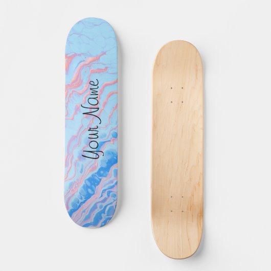 Waterverf Marmer Gepersonaliseerd Persoonlijk Skateboard (Voorkant)