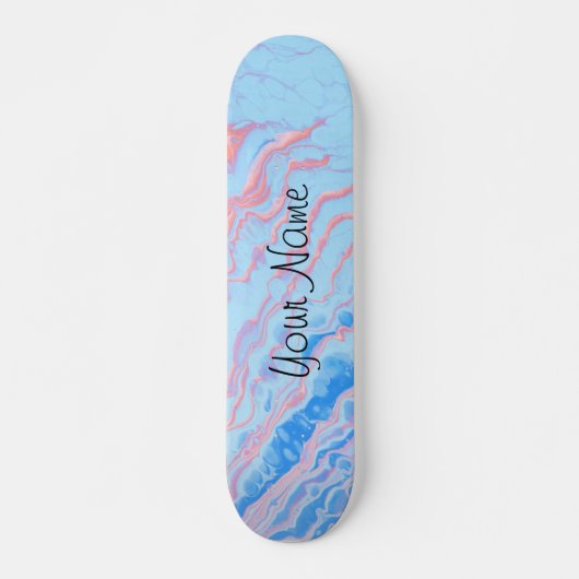 Waterverf Marmer Gepersonaliseerd Persoonlijk Skateboard (Voorkant)