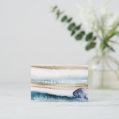 Waterverf Marmer Modern Artistisch Visitekaartje (Staand voorkant)