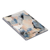 Waterverf marmer Navy en roze laptop Notitieboek (Rechterzijde)