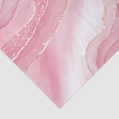 Waterverf Marmer Pink en Glitter Gold Tissuepapier (Detail)