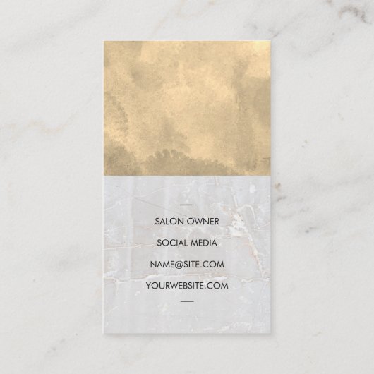 Waterverf | Marmer Steen Visitekaartje (Achterkant)