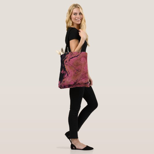 Waterverf, marmer tote bag (Op model)