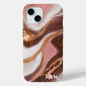 Waterverf Marmer voor iphone 15 hoesje Hoesje-Mate (Achterkant)