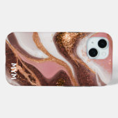 Waterverf Marmer voor iphone 15 hoesje Hoesje-Mate (Achterkant (horizontaal))