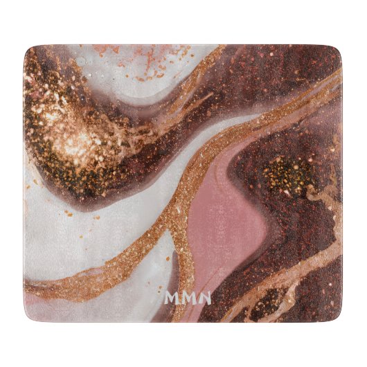 Waterverf Marmer voor Snijplank (Voorkant)