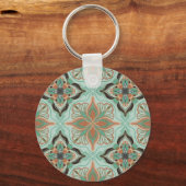 Waterverf Marokkaanse  Floral - Speciaal gepersona Sleutelhanger (Achterkant)