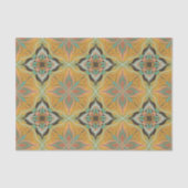 Waterverf Marokkaanse Gele Floral Tegel Tissuepapier (Voorkant)