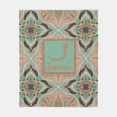 Waterverf Marokkaanse pasta Floral Fleece Deken (Voorkant)