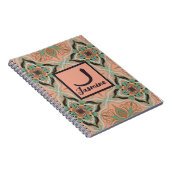 Waterverf Marokkaanse roze Floral - Aangepast Notitieboek (Rechterzijde)