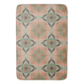 Waterverf Marokkaanse roze Floral Tegel Badmat (Voorkant Verticaal)