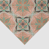 Waterverf Marokkaanse roze Floral Tegel Tissuepapier (Detail)