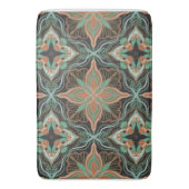 Waterverf Marokkaanse Tegel van bruine bruin Badmat (Voorkant Verticaal)