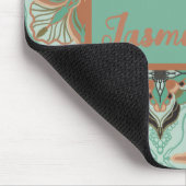 Waterverf Marokkaanse Vintage Bloemenmunt Muismat (Hoek)