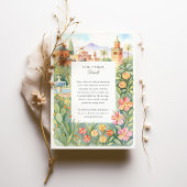 Waterverf Marrakech Marokkaanse Tuin Trouwen Kaart