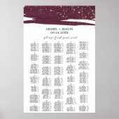 Waterverf Marsala Alfabetische zitplaats Poster (Voorkant)